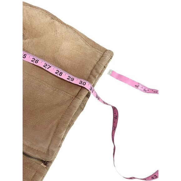 Vintage Penny Lane Style Genuine Leather Sherpa Winter Coat Western Womens XL - Picture 14 of 14
